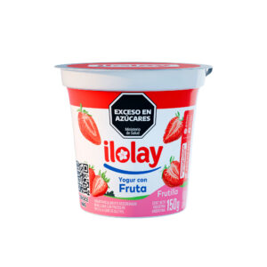 Yogur entero Ilolay con trozos de frutilla 150 g.