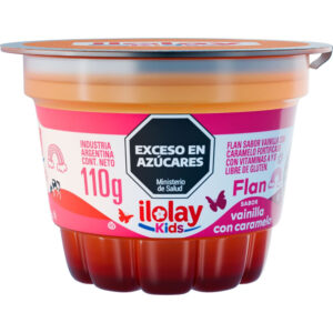 Flan Ilolay Kids vainilla con caramelo 110 g.