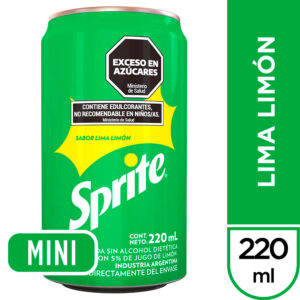 Gaseosa lima limón Sprite mini lata 220 ml