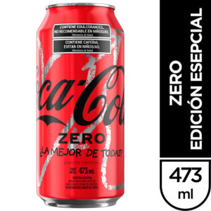 Gaseosa cola Coca Cola Qatar sin azúcar en lata 473 ml
