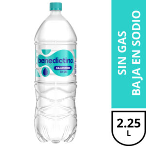 Agua mineralizada bajo sodio sin gas Benedictino 2.25 lts