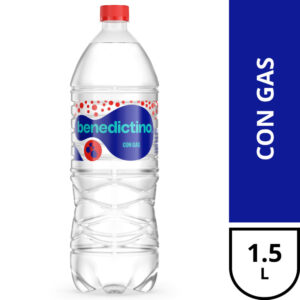 Agua mineralizada con gas Benedictino 1.5 lts