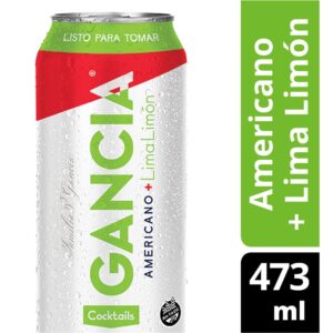 Aperitivo con alcohol Gancia con lima limón 473 cc.