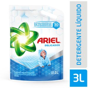 Jabón líquido para ropa Ariel limpieza profunda pouch 3 lts.