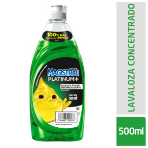 Detergente Magistral Platinum Limón Verde Botella 500 ml