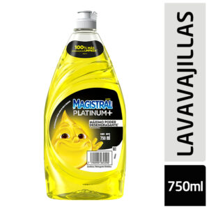 Detergente Magistral Platinum Limón Amarillo Botella 750 ml