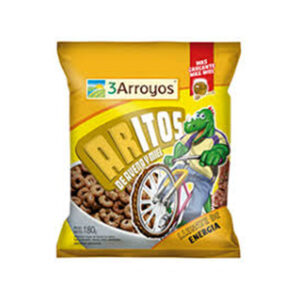 Aritos de cereal 3 Arroyos de avena y miel en bolsa 180 grs