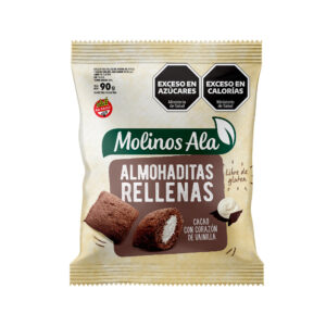 Almohaditas rellenas Molinos Ala cacao y vainilla 90 g.