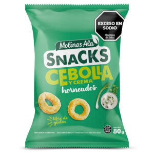 Snack de arroz Molinos Ala sabor cebolla y crema 80 grs