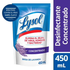 Desinfectante concentrado Lysol multi-superficies repuesto lavanda 450 ml.