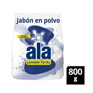 Jabón en polvo Ala lavado a mano máxima blancura 800 grs