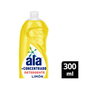 Detergente Líquido Ala + Concentrado Limón Botella 300 ml