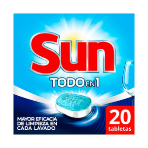 Tabletas para maquina lavavajilla Sun 3 en 1 20 uni