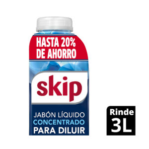 Jabón líquido para ropa Skip para diluir oxi power en botella 500 cc.