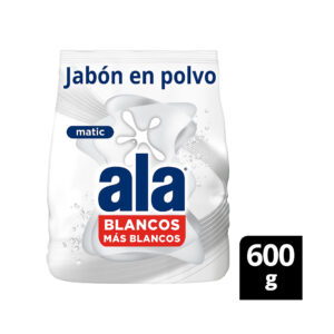 Jabón en polvo Ala Matic mas blancos 600 grs