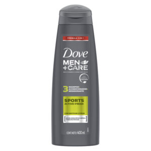 Shampoo Dove sport active + fresh 3 en 1 400 cc.