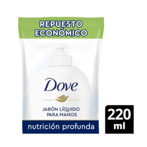Jabón liquido para manos Dove nutrición profunda refill 220 ml