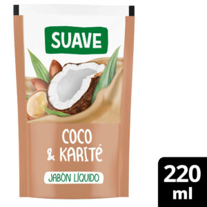Jabón líquido Suave repuesto karite verbena 220 cc.