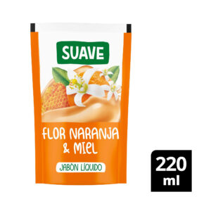 Jabón líquido repuesto Suave miel almendras 220 cc.