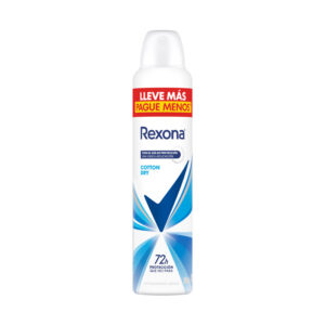 Antitranspirante en aerosol Rexona cotton dry 250 cc.