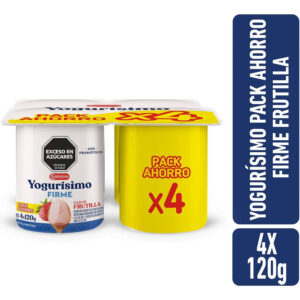 Yogur firme frutilla pack x4 Yogurisimo 120 g.