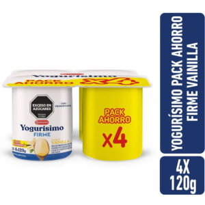 Yogur firme vainilla pack x4 Yogurisimo 120 g.
