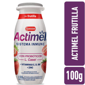 Leche fermentada Actimel sabor frutilla 100 cc.