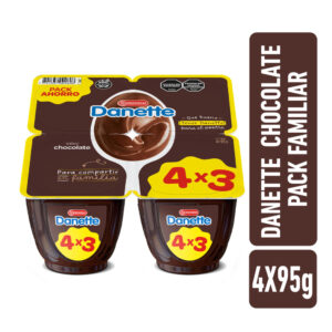 Postre de chocolate Danette pack x4 95 g.