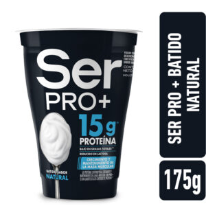Yogur batido Ser PRO+ con proteínas sabor natural 175 grs