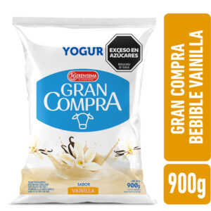 Yogur bebible entero de vainilla Gran Compra 900 g.