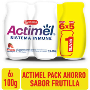 Actimel Six Pack - sabor frutilla 100 ml