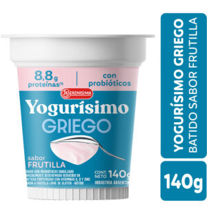 Yogur Griego sabor frutilla Yogurísimo 140 grs