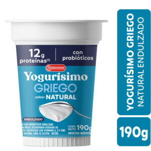 Yogur Griego natural endulzado Yogurísimo 190 grs