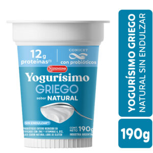 Yogur Griego natural sin endulzar Yogurísimo 190 grs