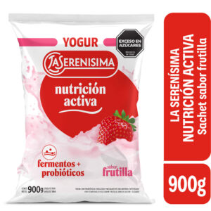 Sachet yogur entero sabor frutilla La Serenísima Nutrición Activa 900 grs