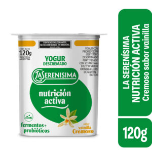 Yogur Cremoso Vainilla Descremado La Serenísima Nutrición Activa 120 grs