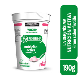 Yogur firme descremado sabor frutilla La Serenísima Nutrición Activa 190 grs