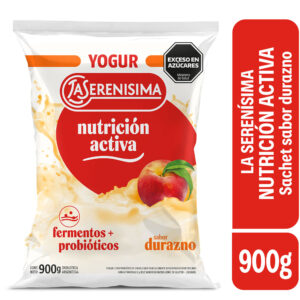 Sachet yogur entero sabor durazno La Serenísima Nutrición Activa 900 grs