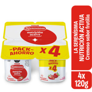 Yogur Cremoso Entero Frutilla La Serenísima Nutrición Activa 480 grs