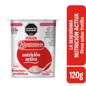 Yogur Firme Entero Sabor Frutilla La Serenísima Nutrición Activa 120 grs