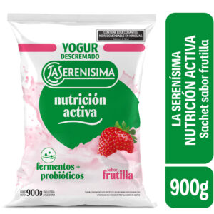 Sachet yogur descremado frutilla La Serenísima Nutrición Activa 900 grs