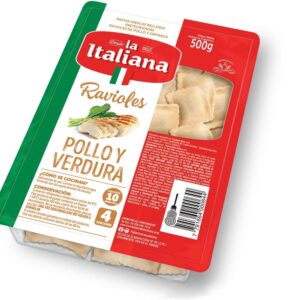 Ravioles pollo y verdura La Italiana 500 g.