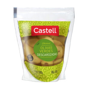 Aceitunas verdes descarozadas Castell 80 grs