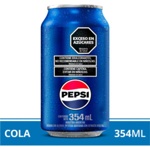 Gaseosa cola Pepsi regular en lata 354 ml
