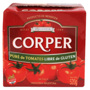 Puré de tomate Corper sin gluten 520 grs