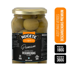 Aceitunas verdes descarozadas premium Nucete 360 grs