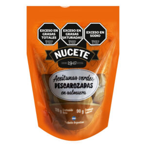 Aceitunas verdes descarozadas Nucete dp 220 grs