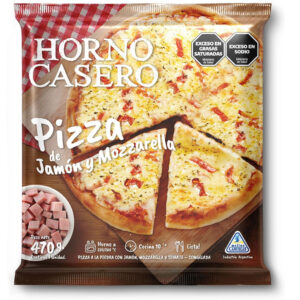 Pizza Horno casero de jamón y mozzarella 470 g.