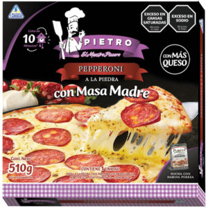 Pizza media Pietro de pepperoni 510 g.
