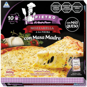 Pizza mozarella Pietro de masa madre x 1 600 g.
